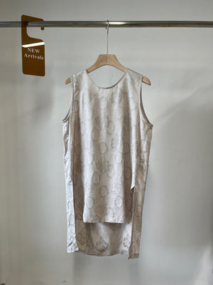 Jacquard Sleeveless Vest + Pants Set
