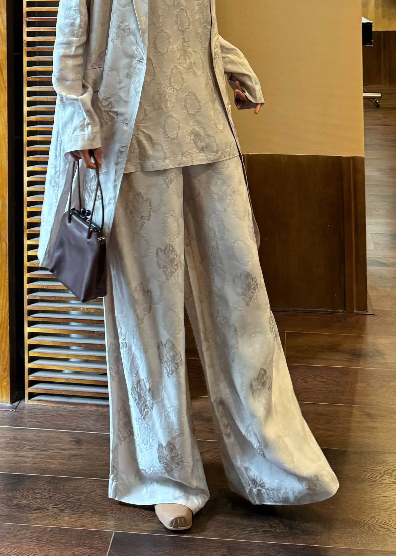 Jacquard Sleeveless Vest + Pants Set