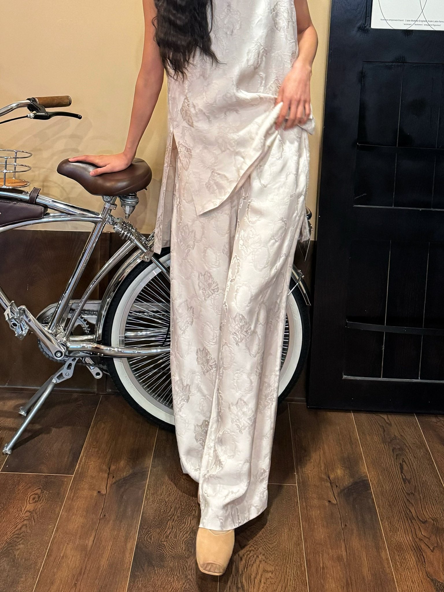 Jacquard Sleeveless Vest + Pants Set