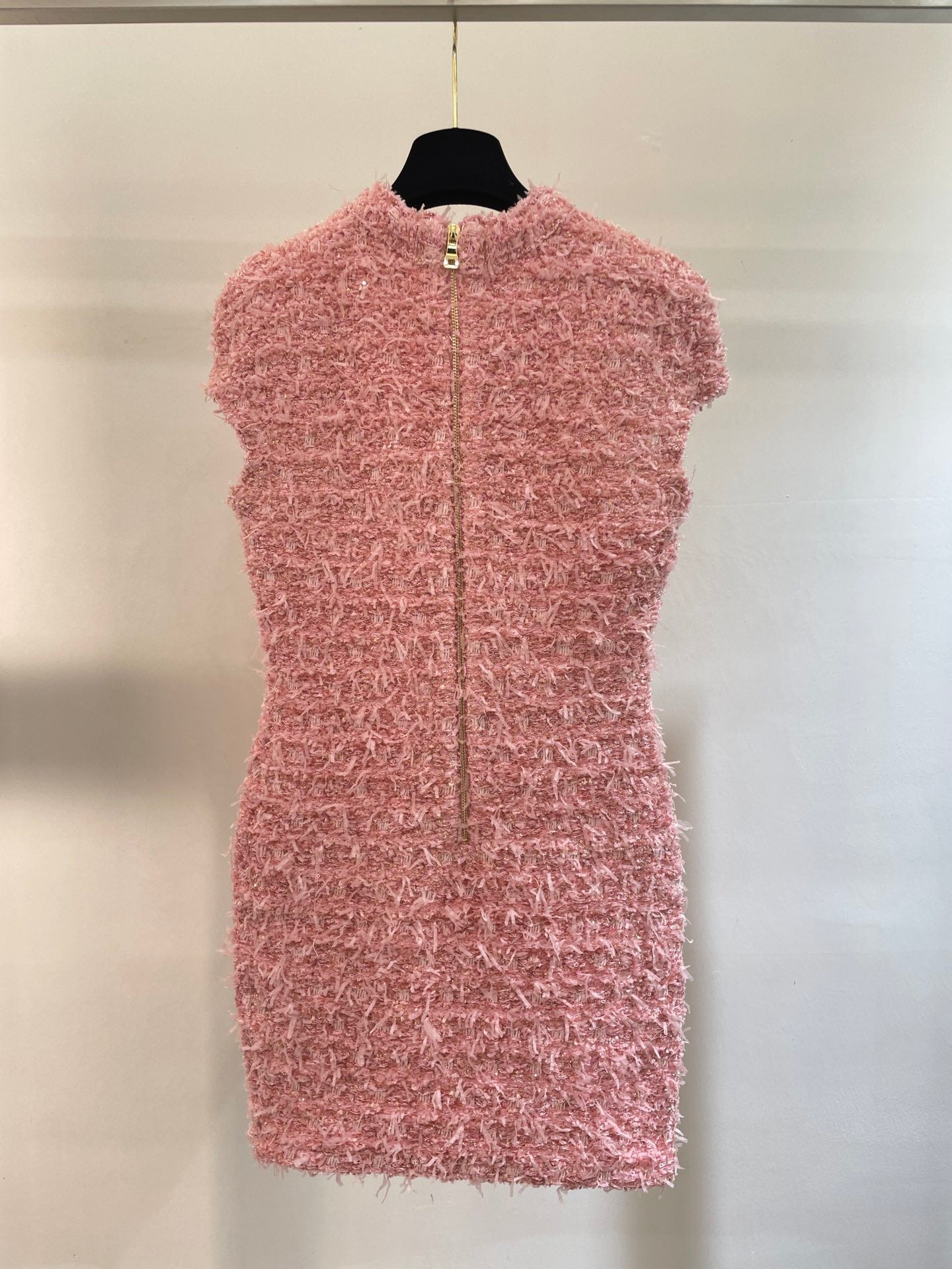 Tassel pink gauze dress