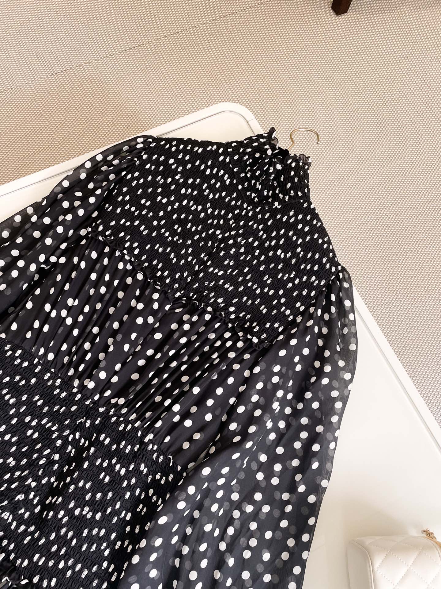 SS 24 Sicilian polka dot waisted silk dress