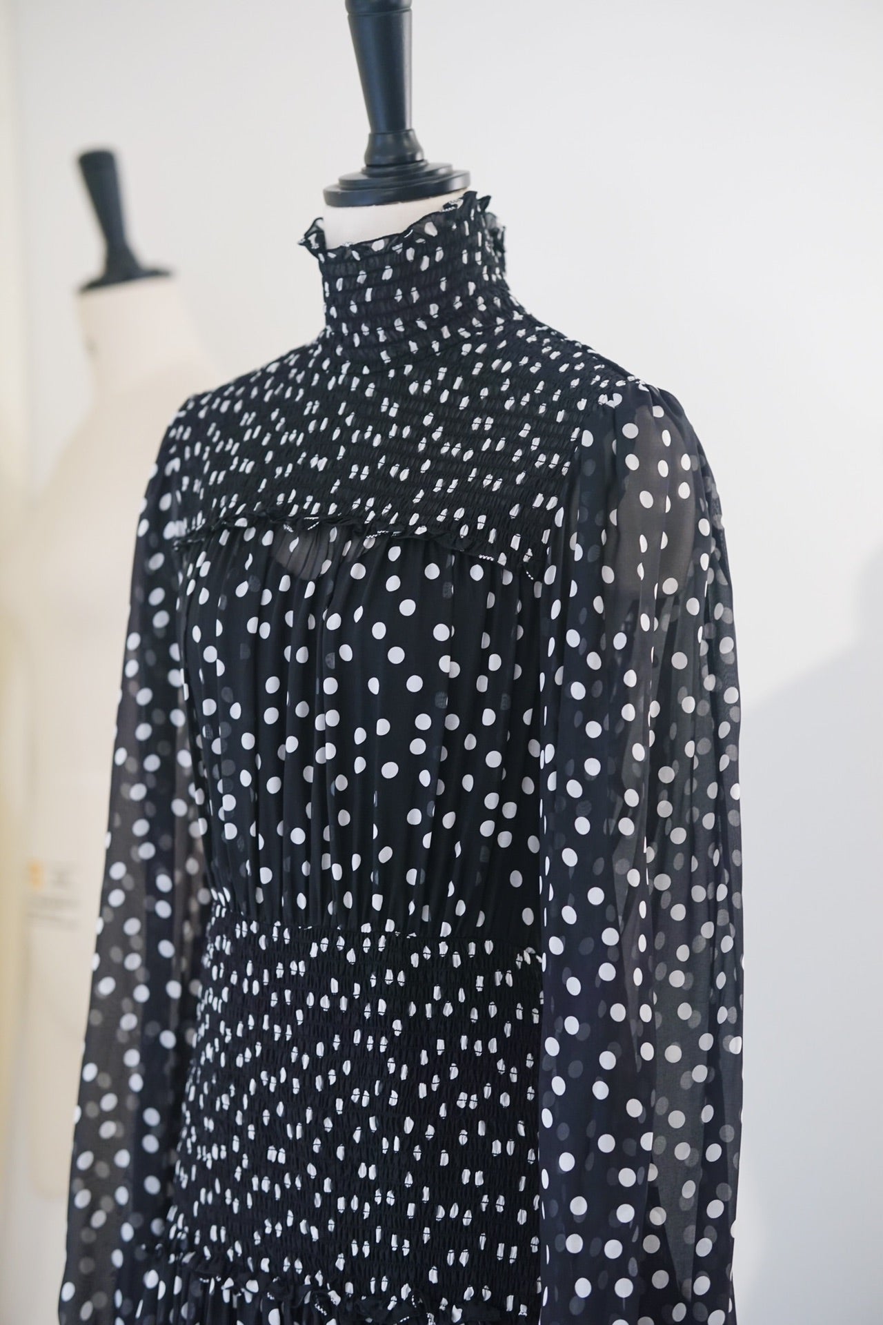 SS 24 Sicilian polka dot waisted silk dress