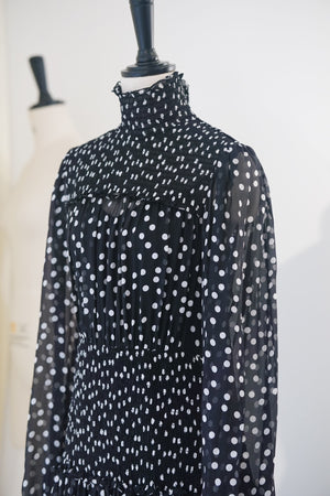 SS 24 Sicilian polka dot waisted silk dress