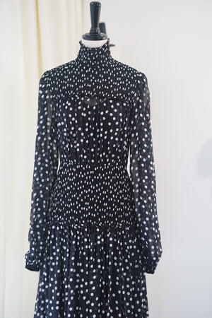 SS 24 Sicilian polka dot waisted silk dress