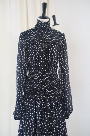 SS 24 Sicilian polka dot waisted silk dress