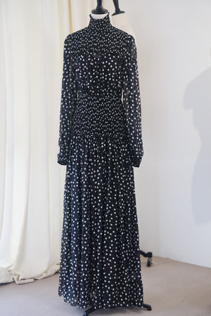 SS 24 Sicilian polka dot waisted silk dress