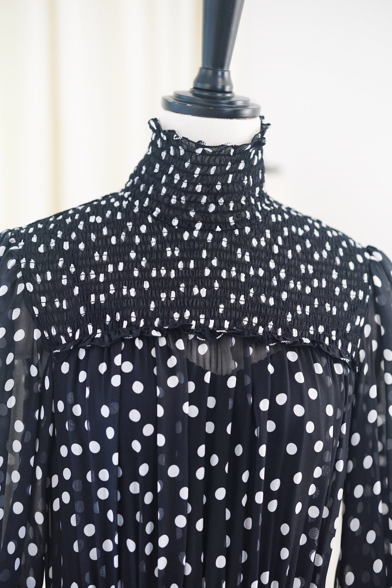 SS 24 Sicilian polka dot waisted silk dress