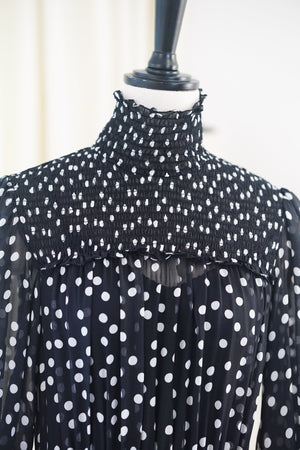 SS 24 Sicilian polka dot waisted silk dress
