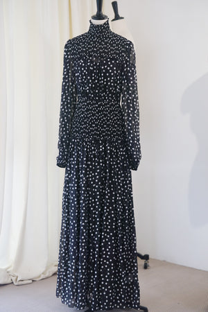 SS 24 Sicilian polka dot waisted silk dress