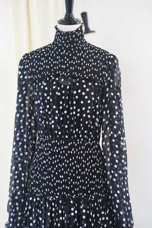 SS 24 Sicilian polka dot waisted silk dress