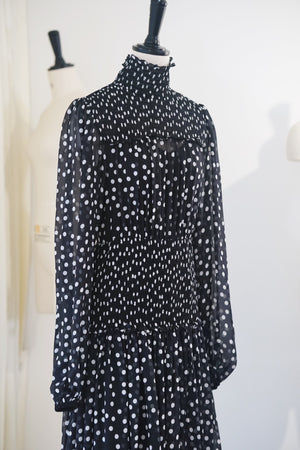 SS 24 Sicilian polka dot waisted silk dress