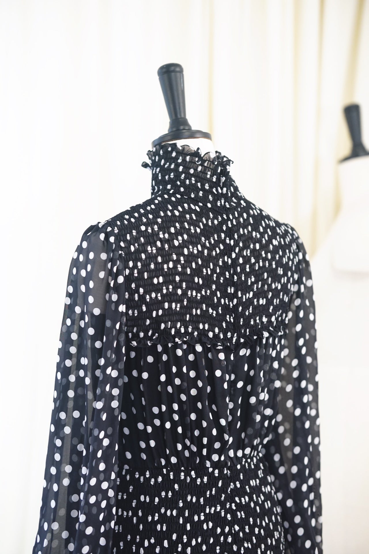 SS 24 Sicilian polka dot waisted silk dress
