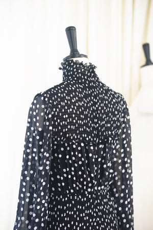 SS 24 Sicilian polka dot waisted silk dress