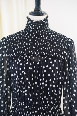 SS 24 Sicilian polka dot waisted silk dress