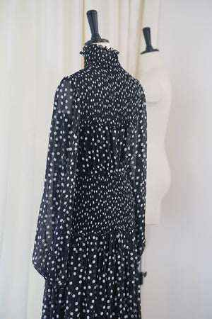 SS 24 Sicilian polka dot waisted silk dress